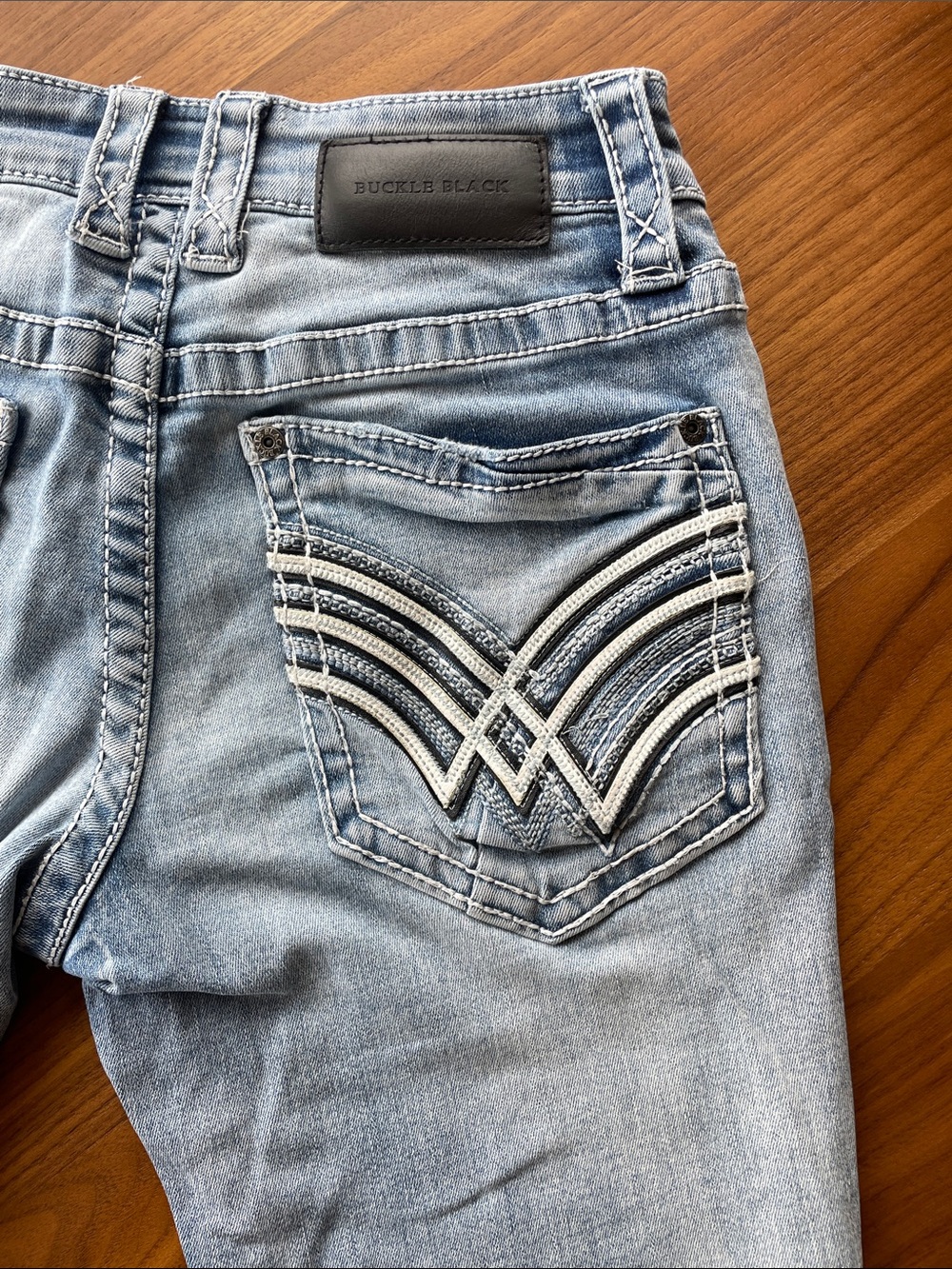 Buckle Black Light Wash Blue Bootcut Jeans - Picture 7 of 9